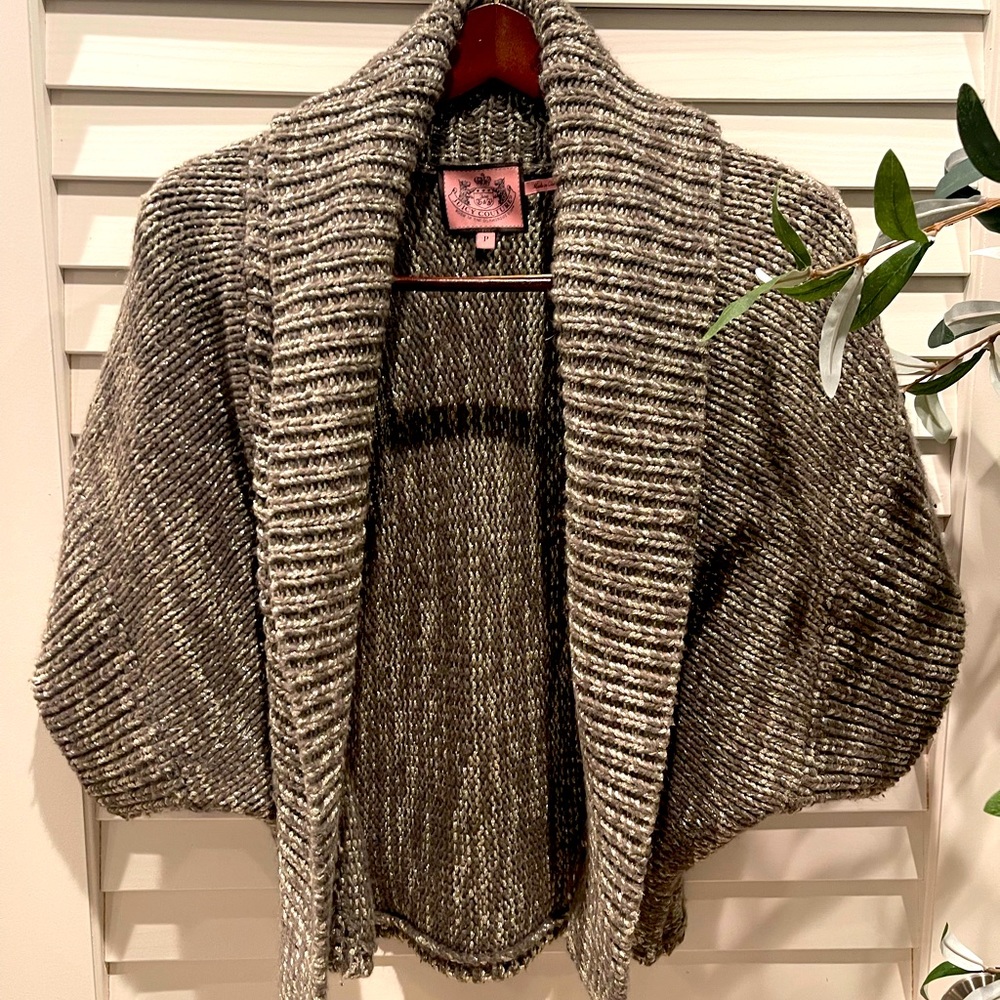 Juicy Couture cropped sweater with metallic threading